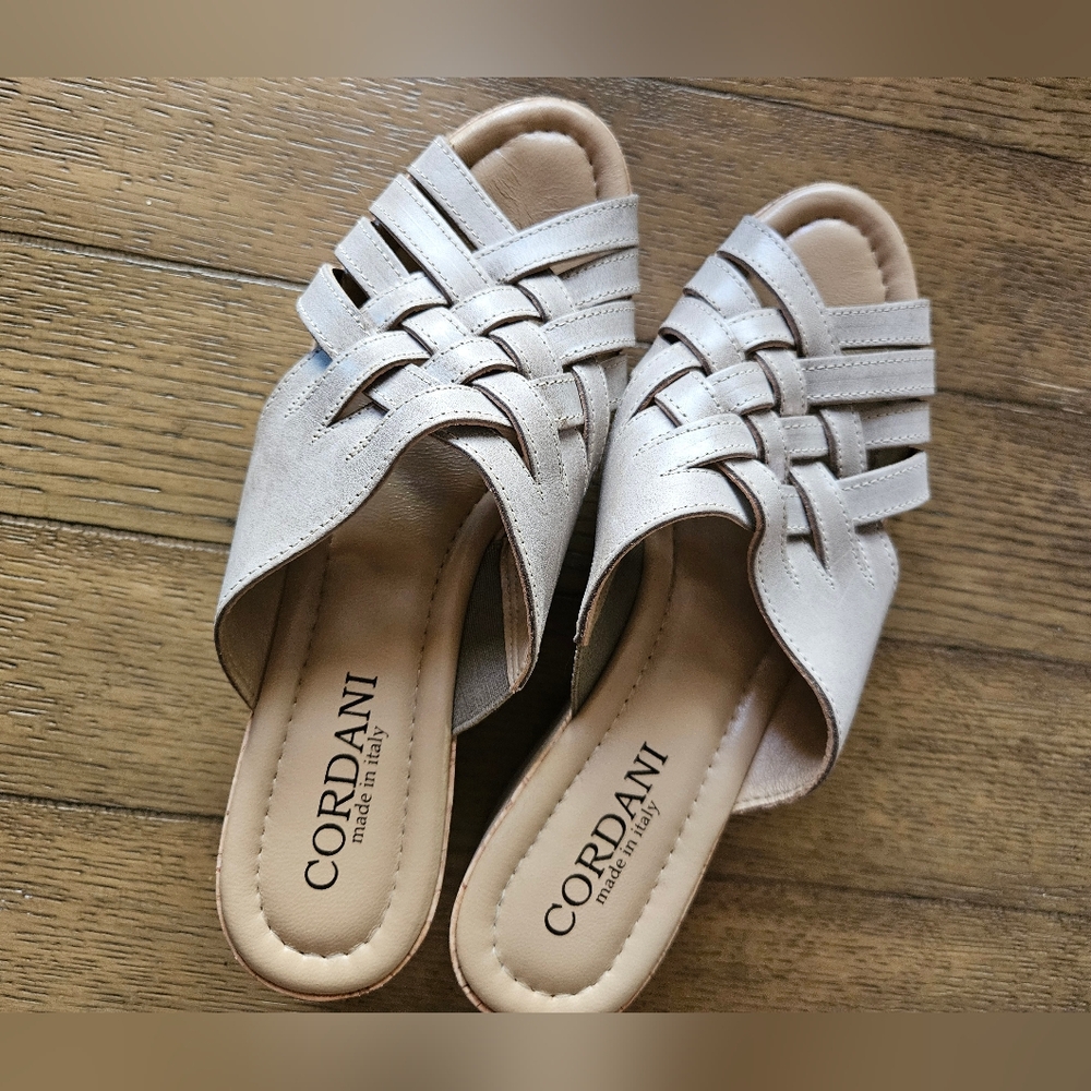 Cordani Cork Wedge Mule Sandal